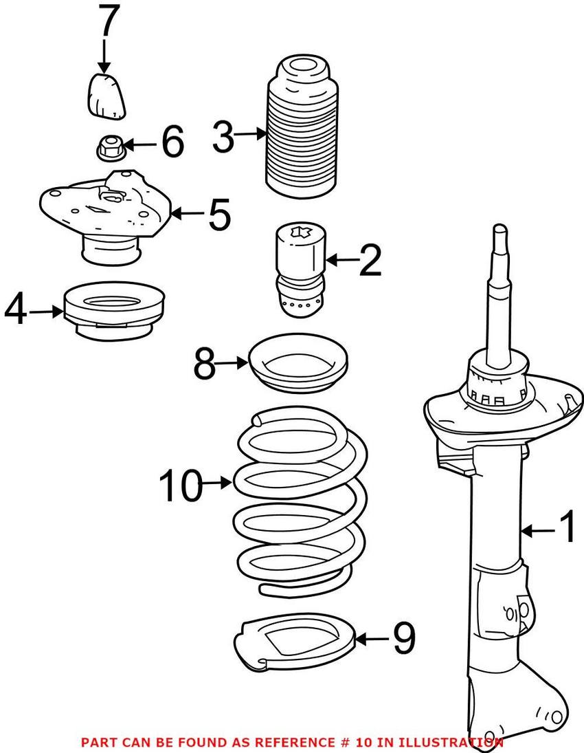 Mercedes Coil Spring - Front 2043212304